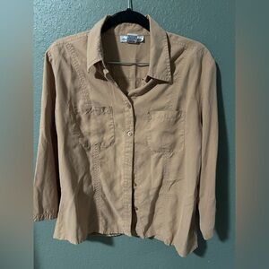 100% silk button up blouse